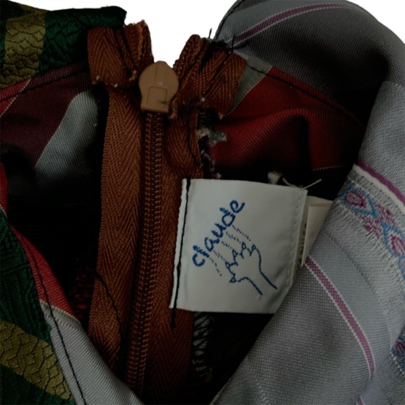 DRESS UPCYCLED WITH NECK TIES SIZE: 7/8 MULTICOLOR - Picture 3 of 3